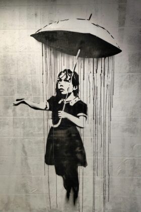 Bansky in Verona, "Rain Girl"